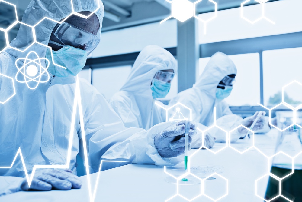 Science graphic against chemists in protective suits working-1.jpeg